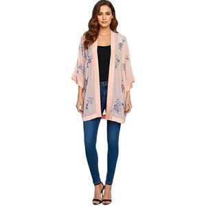 Tobi Womens Kimono Medium Open Floral Sheer Romantic Soft Girl Festival Feminine